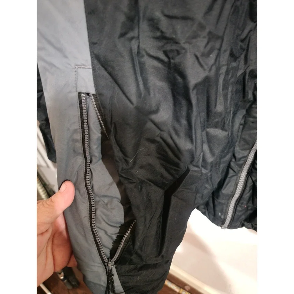 Columbia Waterproof Breathable Men's Size XXL Black Gray Fill Zip Ski Jacket VTG